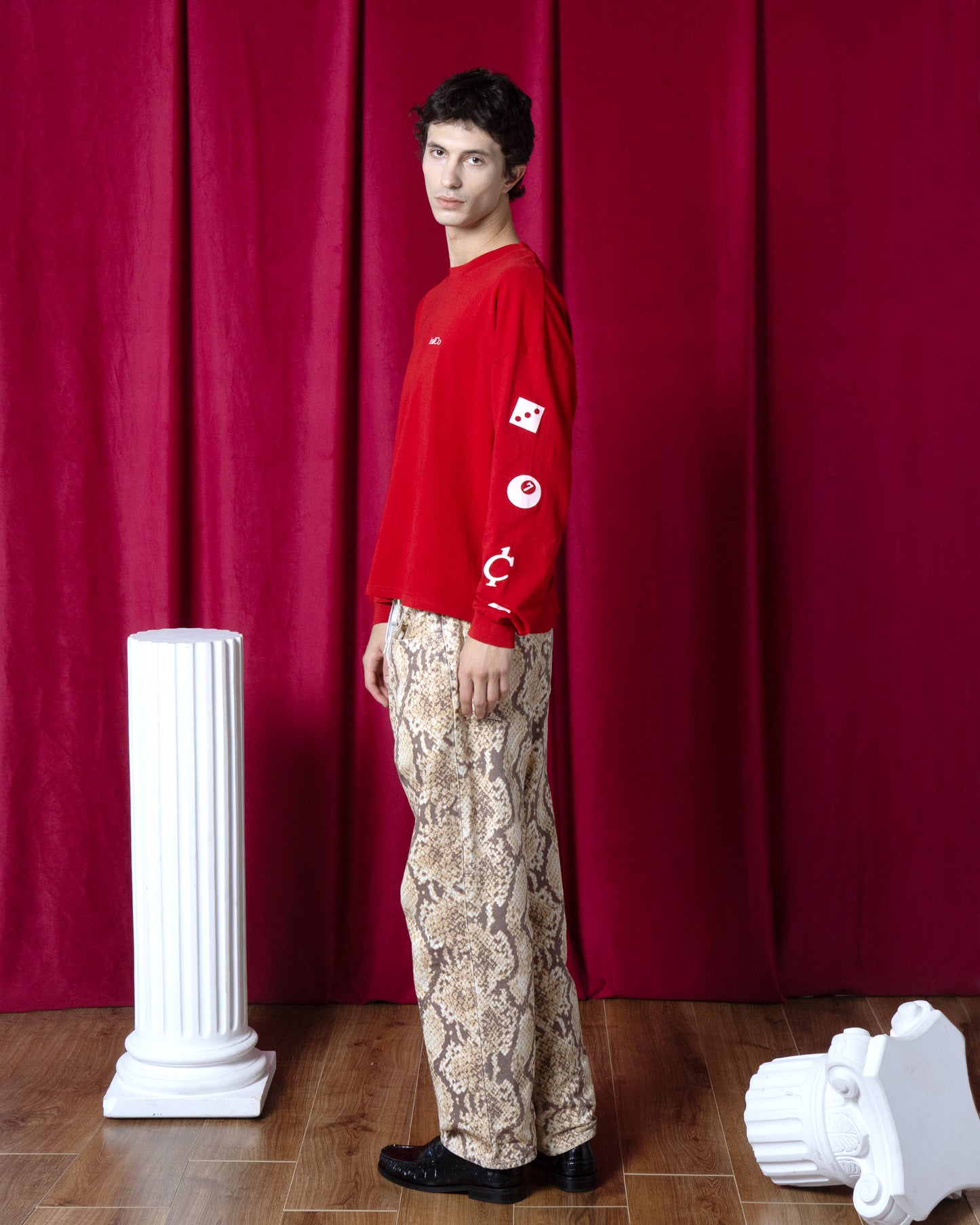ICONS L/S TEE ROSSO
