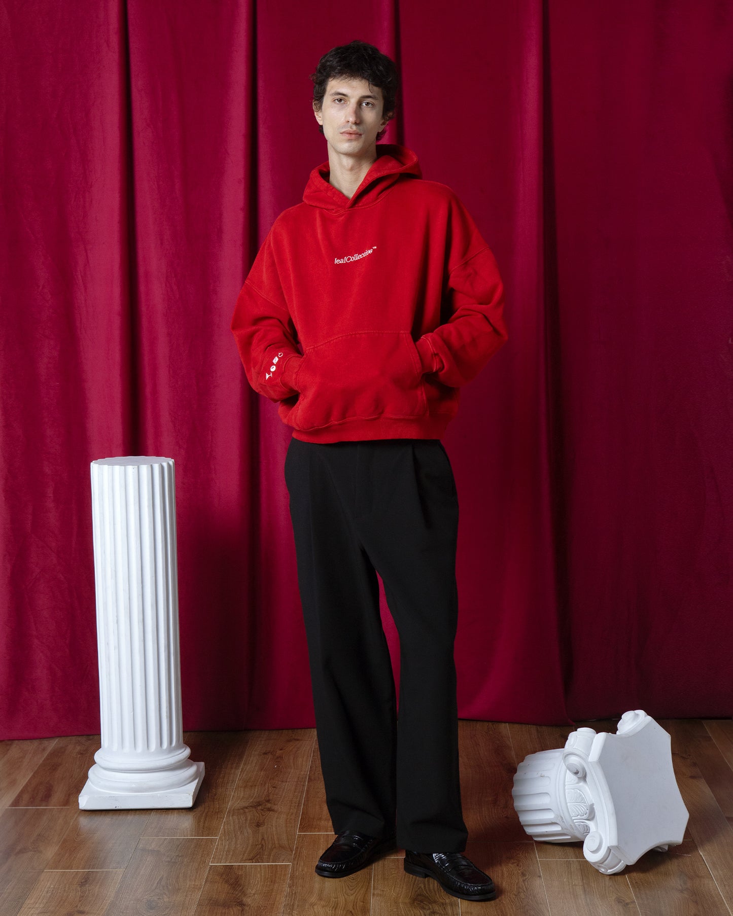 PLEASURE HOODIE ROSSO
