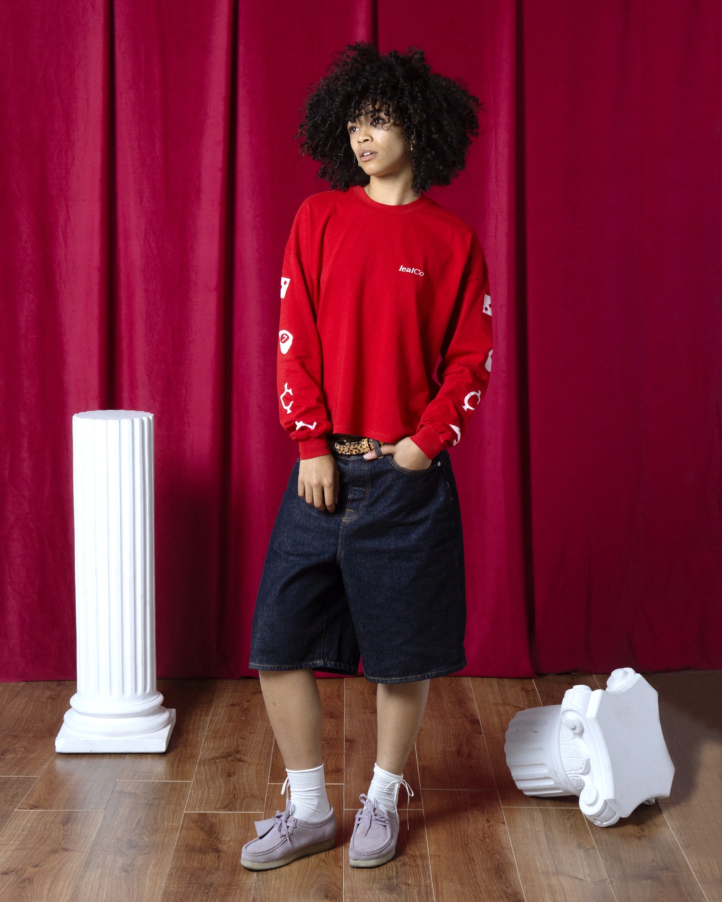 ICONS L/S TEE ROSSO